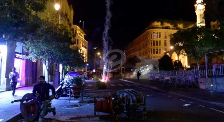 استمرار المواجهات بين المتظاهرين والقوى الأمنية في وسط بيروت