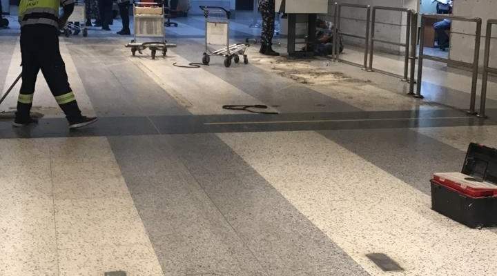 البدء بإزالة أجهزة السكانر في قاعة المغادرة في مطار بيروت لاعتماد نظام تفتيش جديد معمول به عالميا