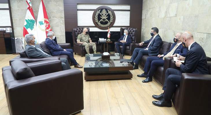 قائد الجيش بحث مع وزير داخلية ألبانيا بالأوضاع العامة في لبنان والمنطقة