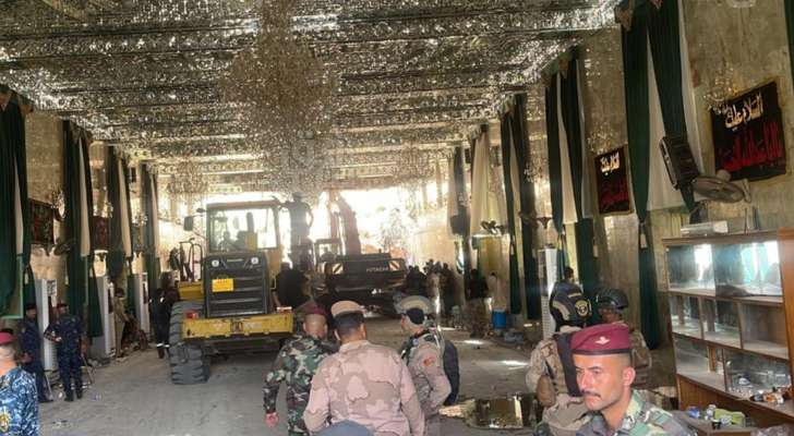 الدفاع المدني العراقي: انتشال 3 جثث من تحت الركام في حادثة المزار الديني بكربلاء