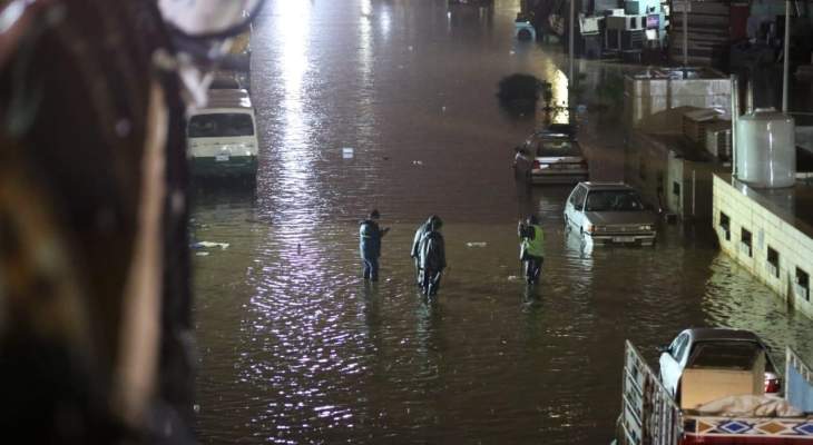 بلدية الغبيري: بدأنا برفع الأضرار عن منطقة السان سيمون جراء الأمطار الغزيرة