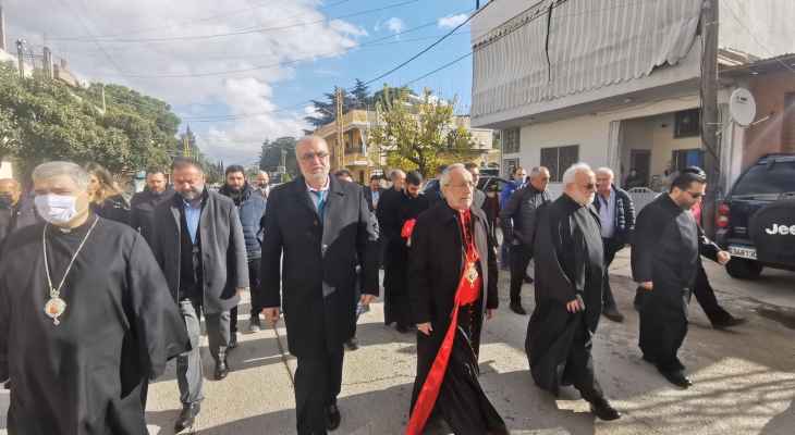 الزيارة الرعائية الأولى لكاثوليكوس بيت كيليكيا للأرمن الكاثوليك رافائيل بدروس الـ21 إلى رعية عنجر
