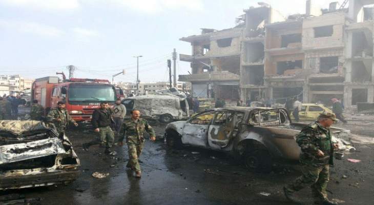 التلفزيون السوري: 6 انتحاريين نفذوا الهجومين الانتحاريين في حمص