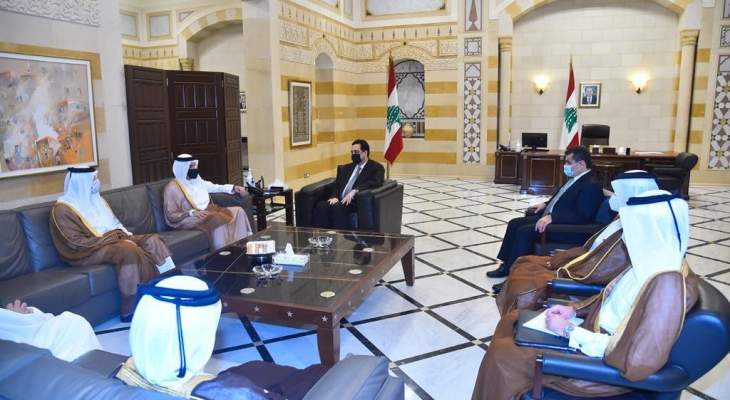 وزير الخارجية القطري التقى دياب وانتقل الى الخارجية للقاء وهبة