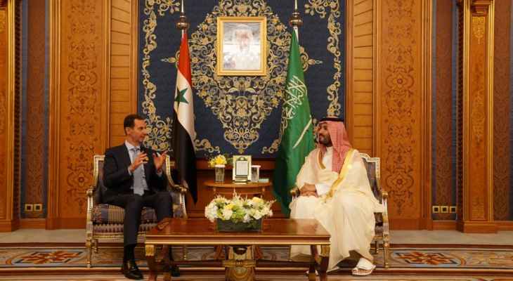 "الرياض" السعودية: الملف اللبناني كان ذا أولوية في أجندة لقاء بن سلمان والأسد في جدة