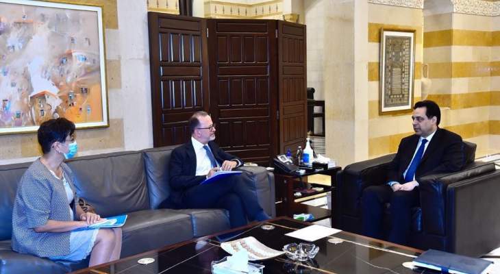 دياب التقى المدير الإقليمي لليونيسف ووفدا من المجلس الأميركي للمنظمات الإسلامية