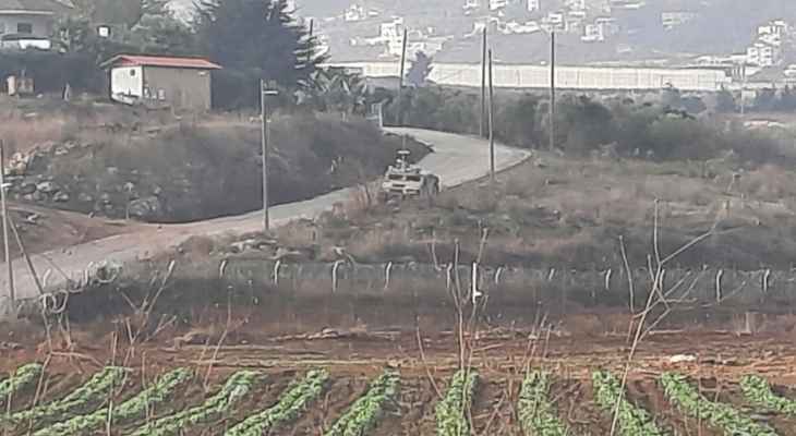 النشرة: قوة إسرائيلية مشطت الطريق العسكري المحاذية للسياج الحدودي ما بين مستعمرة المطلة وسهل مرجعيون