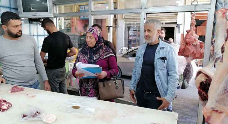 مراقبو وزارة الصحة جالوا على الملاحم ومحال بيع اللحوم في بعلبك