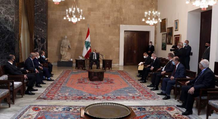 الرئيس عون التقى القاضي طنوس مشلب مع اعضاء المجلس الدستوري
