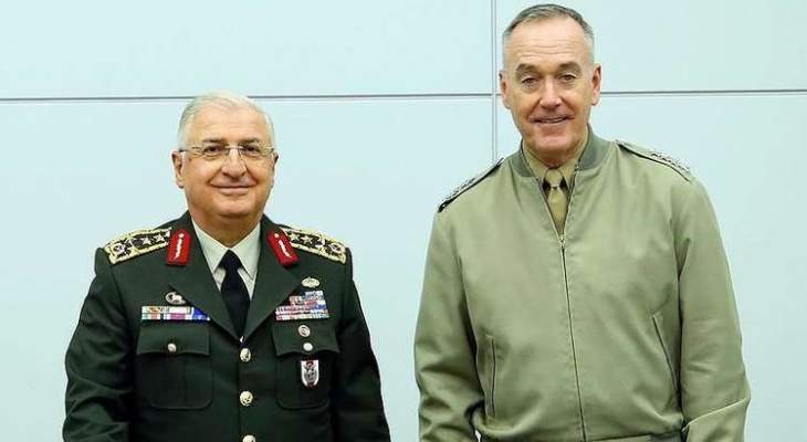 رئيسا أركان الولايات المتحدة وتركيا يبحثان وضع سوريا في مقر قيادة الناتو