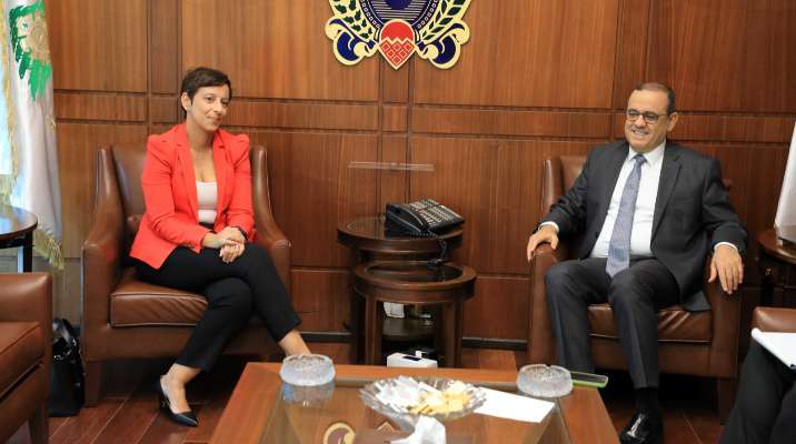 البيسري بحث مع سفيرة قبرص بموضوع النزوح السوري والتدابير المتخذة من قبل لبنان للحد منه