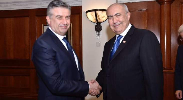 مخزومي التقى رئيس الوزراء الأرميني: لتعزيز أواصر العلاقة بين الشعبين