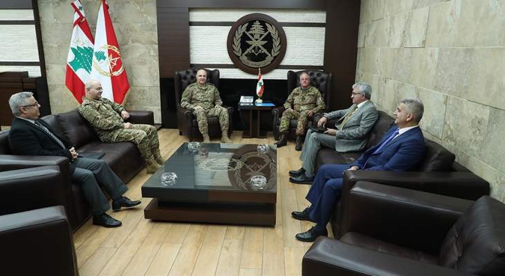 قائد الجيش بحث مع قائد اليونيفيل وكوبيش بالأوضاع العامة في لبنان والمنطقة