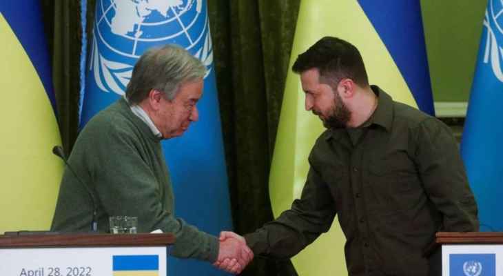 زيلينسكي طالب الأمم المتحدة بـ"ضمان سلامة" محطة زابوريجيا النووية
