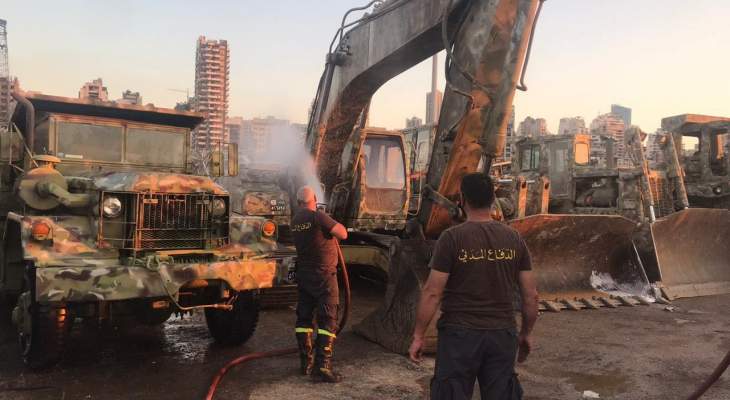 الدفاع المدني: نواصل عمليات البحث والإنقاذ والمسح الميداني بمرفأ بيروت