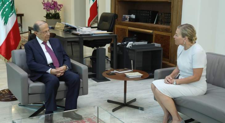 الرئيس عون استقبل سفيرة النرويج في زيارة وداعية