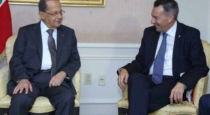 الرئيس عون وماورير تبادلا وجهات النظر بشأن عودة النازحين إلى سوريا