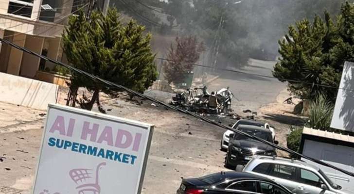 غارة إسرائيلية استهدفت سيارة في منطقة الحوش قرب مدينة صور