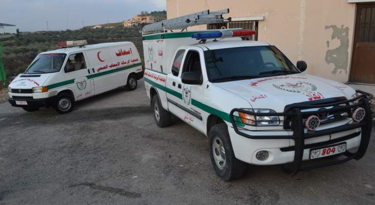 اصابة شخص في حادث سير في محلة ابو الاسود مفترق الخرايب