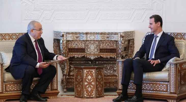 الأسد إلتقى لعمامرة: الجزائر بادلت سوريا الوفاء بالوفاء والشعب السوري لن ينسى موقفها