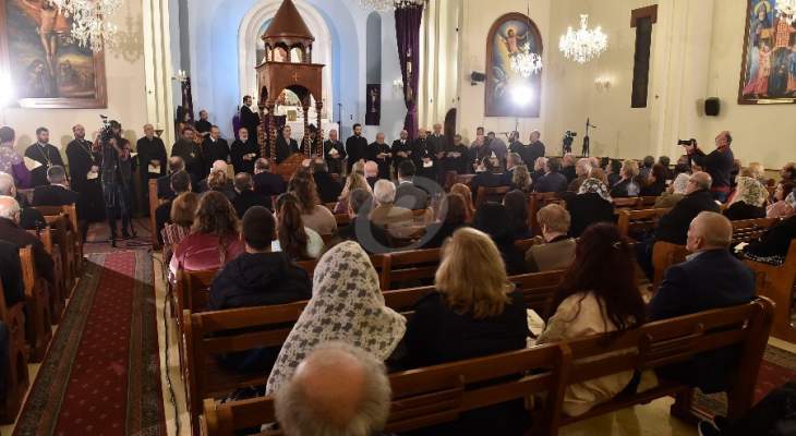 القادة الروحيون الارمن أقاموا صلاة مشتركة على نية لبنان في كنيسة القديس وارطان