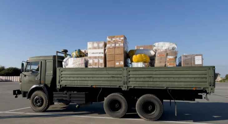 الجيش الروسي وزع 56.3 طنا من المساعدات الإنسانية في سوريا