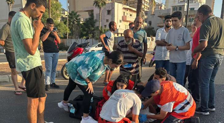 جريحان في حادث صدم على الكورنيش البحري في مدينة صيدا