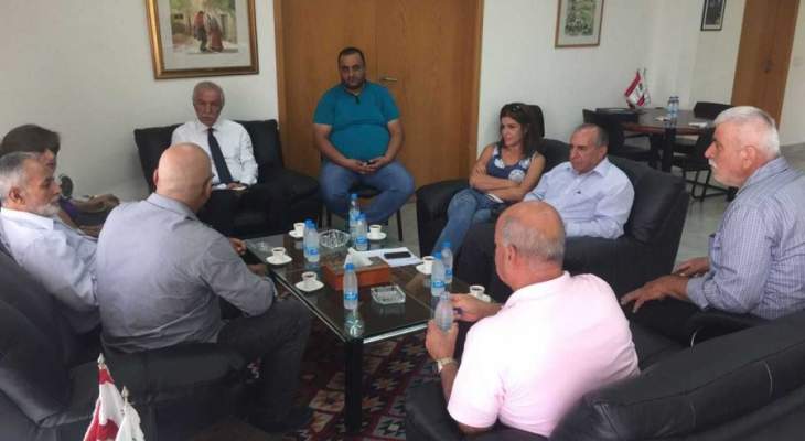 وزير الزراعة استقبل وفداً من الحزب السوري القومي الاجتماعي