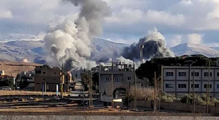 النشرة: الطيران الحربي الاسرائيلي نفذ سلسلة غارات في مناطق عدة بالبقاع