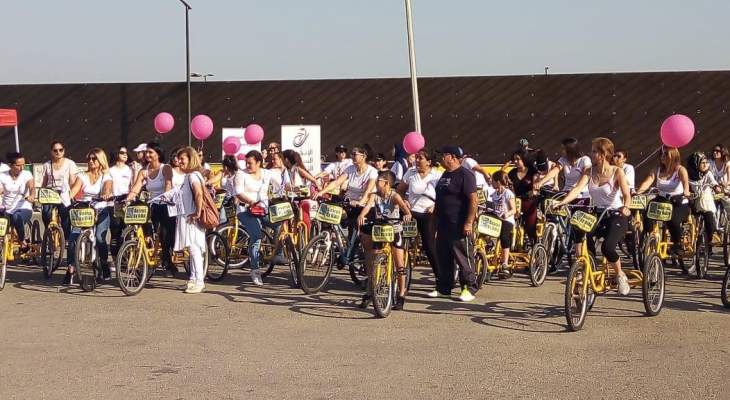  مسيرة دراجات هوائية للنسائي التقدمي في بيروت للتوعية على الفحص المبكر لسرطان الثدي
