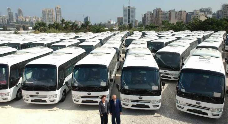 الوكالة الأميركية للتنمية الدولية تقدم مائة حافلة مدرسية إلى المدارس الرسمية اللبنانية