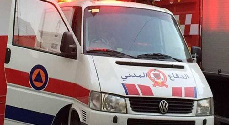 الدفاع المدني: جريحان جراء حادث سير على طريق عام قصرنبا - بعلبك