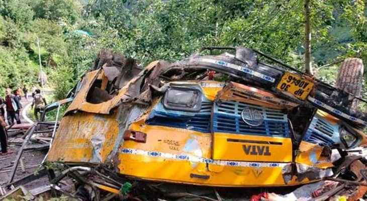 مقتل 16 شخصاً جراء سقوط حافلة ركاب بوادٍ شمال الهند