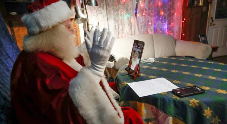 سانتا كلوز يعايد الأطفال افتراضياً في أميركا بسبب كورونا