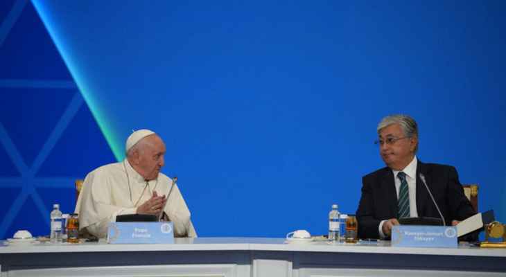 البابا فرنسيس شكر كازاخستان على إلغاء عقوبة الإعدام واشاد بـ"التحولات الديمقراطية"