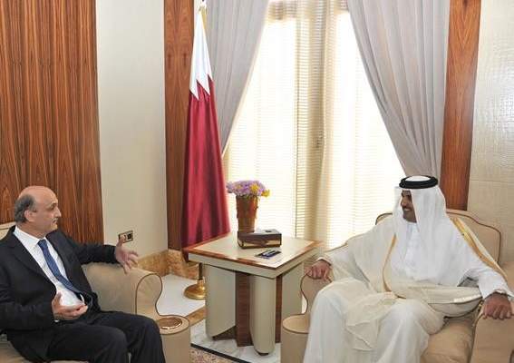 امير قطر التقى جعجع وعرض معه لآخر المستجدات على الساحة اللبنانية
