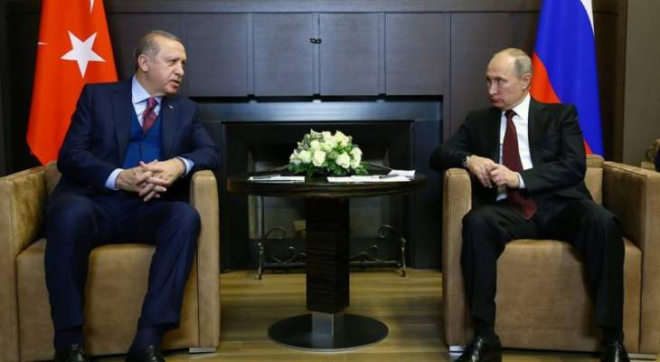 أردوغان بحث في اتصال مع بوتين مسألة تشيكل نقاط مراقبة جديدة في إدلب