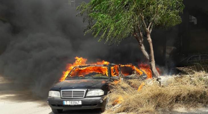 الدفاع المدني: احتراق سيارة في كفرشيما-بعبدا