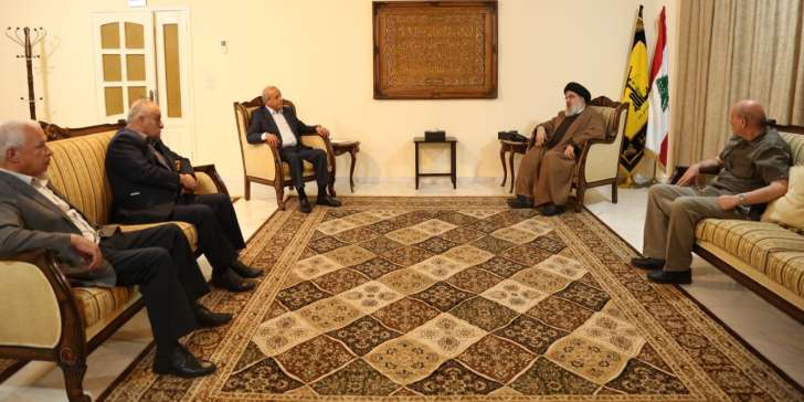 نصرالله عرض مع وفد من قيادة الجبهة الشعبية لتحرير فلسطين التطورات في المنطقة ولبنان