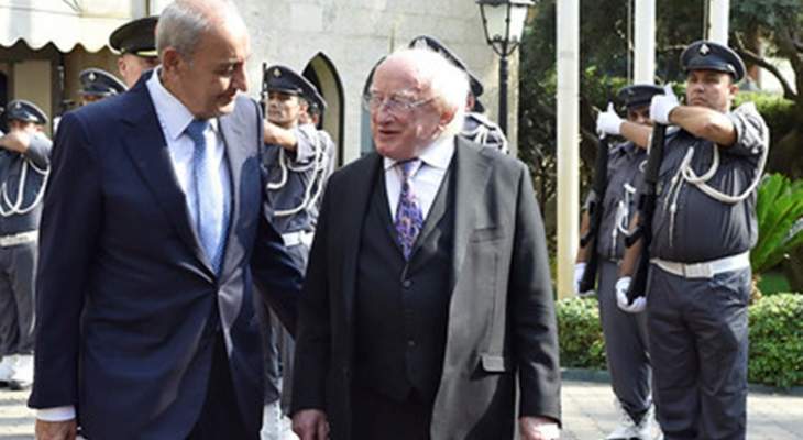 بري امام رئيس ايرلندا: قوات اليونيفيل يمثلون شهوداً على عدوانية اسرائيل