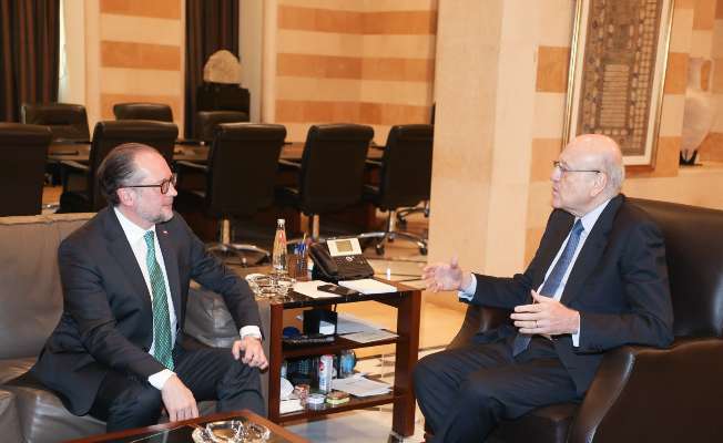 وزير خارجية النمسا التقى ميقاتي: الحل الديبلوماسي للوضع في المنطقة هو الخيار الأفضل للجميع