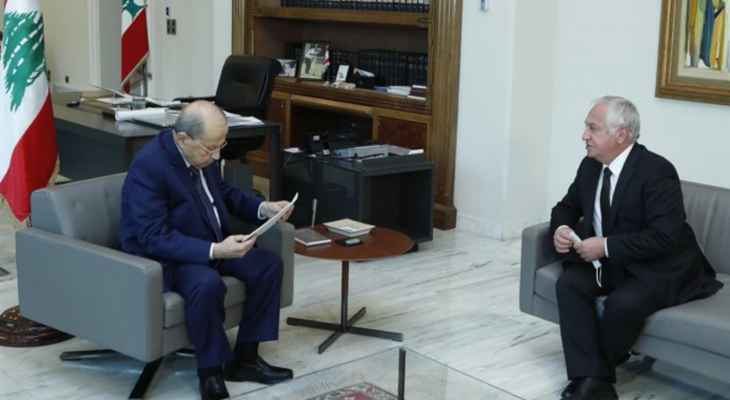 الرئيس عون تسلم رسالة من السفير الأرميني: تعزيز العلاقات بين البلدين لمناسبة مرور 30 سنة على إقامة العلاقات الدبلوماسية