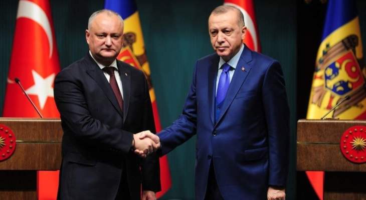 الرئيسان التركي والمولدوفي اتفقا على تعزيز العلاقات بين بلديهما في مجالات عدة