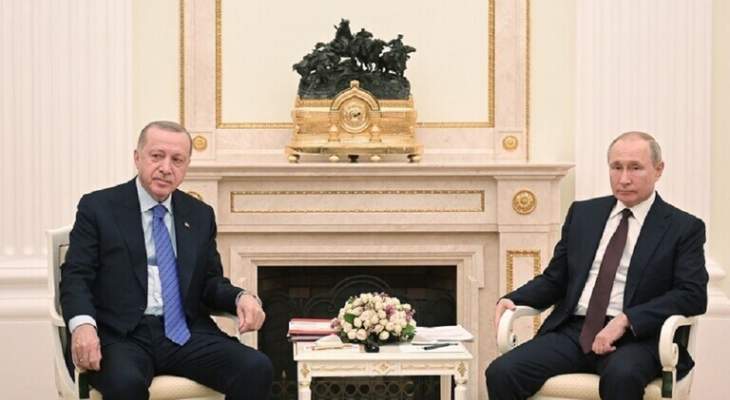 بوتين وأردوغان يبحثان وضع إدلب ويعبران عن قلقهما من تطور أحداث ليبيا
