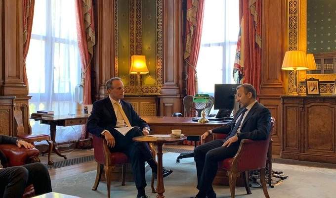 باسيل يلتقي وزير خارجية بريطانيا في مبنى وزارة الخارجية في لندن