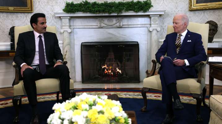 أمير قطر ورئيس أميركا بحثا بجهود بلديهما للتوصل إلى اتفاق وقف دائم لإطلاق النار في غزة