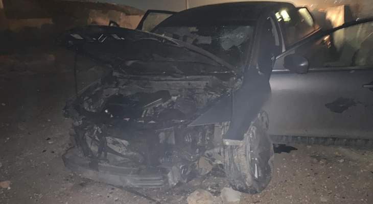 جريح جراء حادث سير على الاوتوستراد العربي في مجدل عنجر