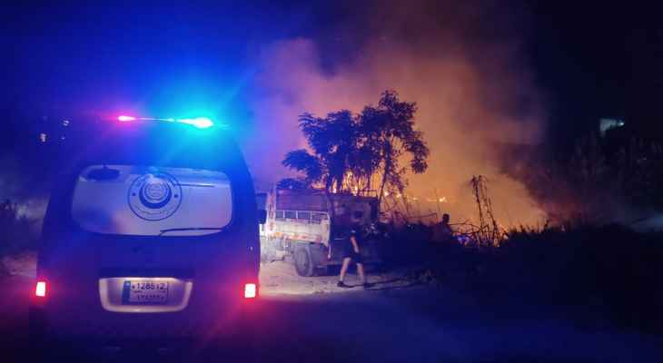 النشرة: اندلاع 5 حرائق في مناطق متفرفة بصيدا