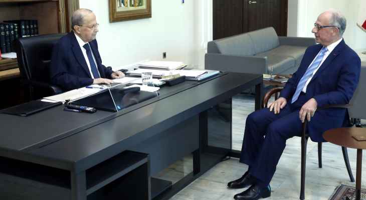 الرئيس عون عرض مع وزير الدفاع الاوضاع العامة وحاجات المؤسسات التابعة لوزارته