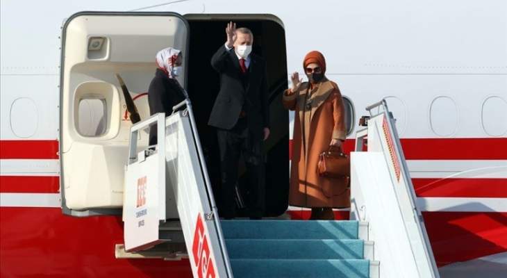 اردوغان وصل إلى أذربيجان في زيارة رسمية